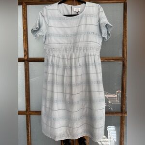 Seraphine Light Blue Eyelet Maternity Dress